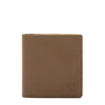 Albinia | Men's bi-fold wallet in calf leather color light grey