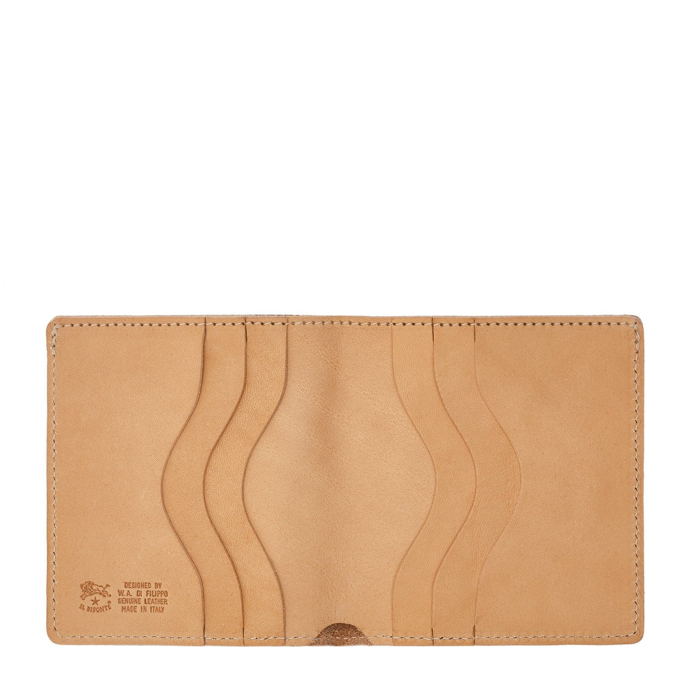 Albinia | Men's bi-fold wallet in calf leather color natural