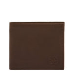 Feniglia | Men's bi-fold wallet in vintage leather color coffee