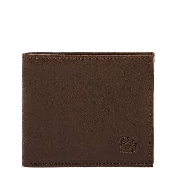 Feniglia | Men's bi-fold wallet in vintage leather color coffee