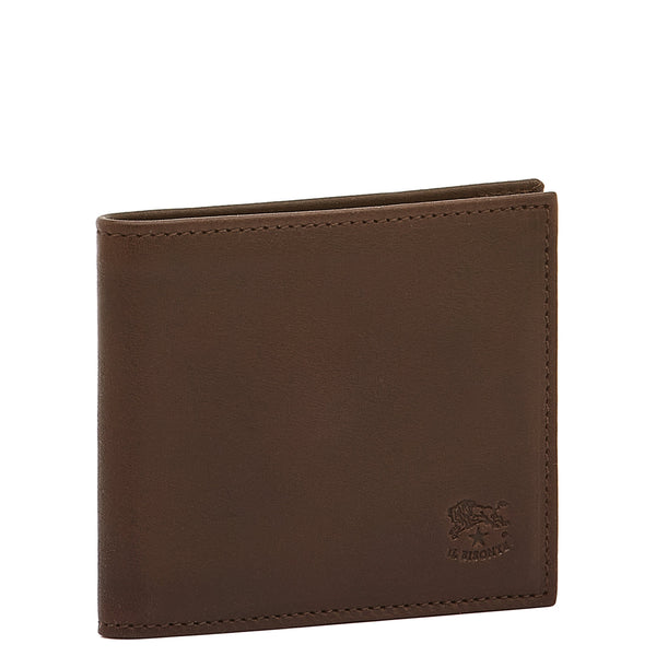 Feniglia | Men's bi-fold wallet in vintage leather color coffee