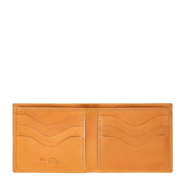 Feniglia | Men's bi-fold wallet in vintage leather color natural