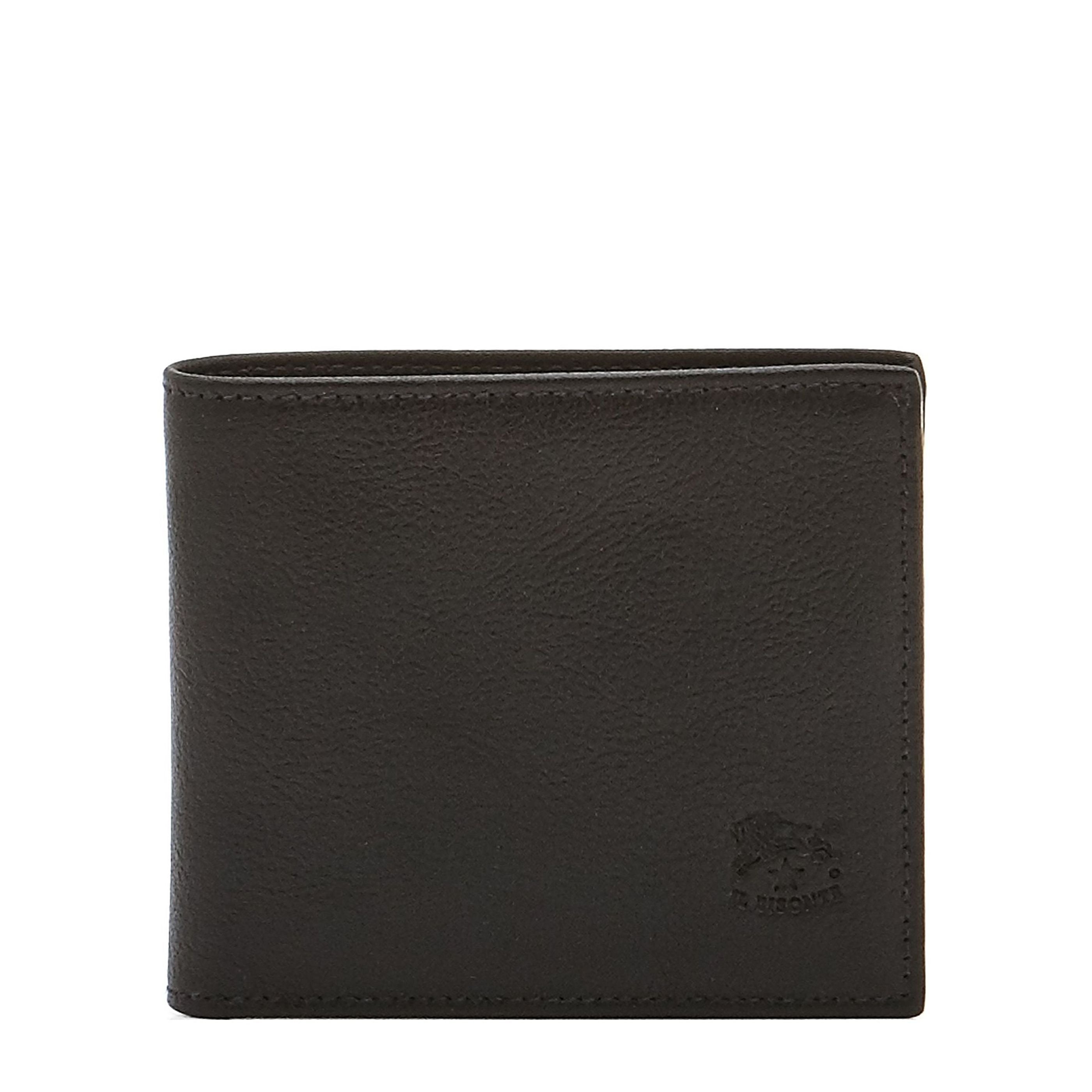 Feniglia | Men's bi-fold wallet in calf leather color black