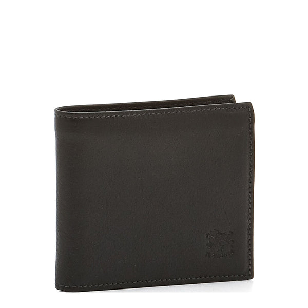 Feniglia | Men's Bi-Fold Wallet in Calf Leather color Black