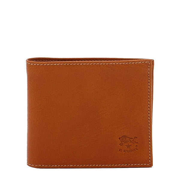 Feniglia | Men's Bi-Fold Wallet in Calf Leather color Caramel