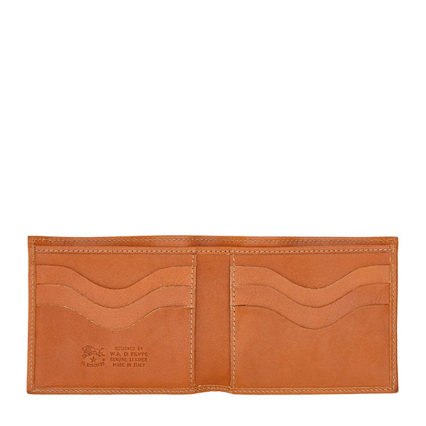 Feniglia | Men's Bi-Fold Wallet in Calf Leather color Caramel