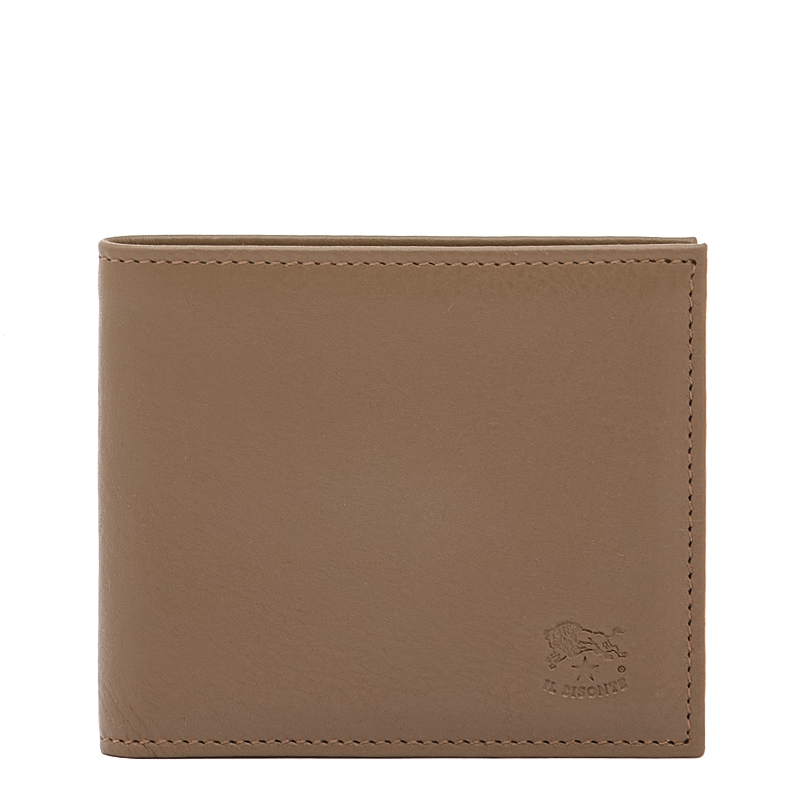Feniglia | Men's bi-fold wallet in calf leather color light grey