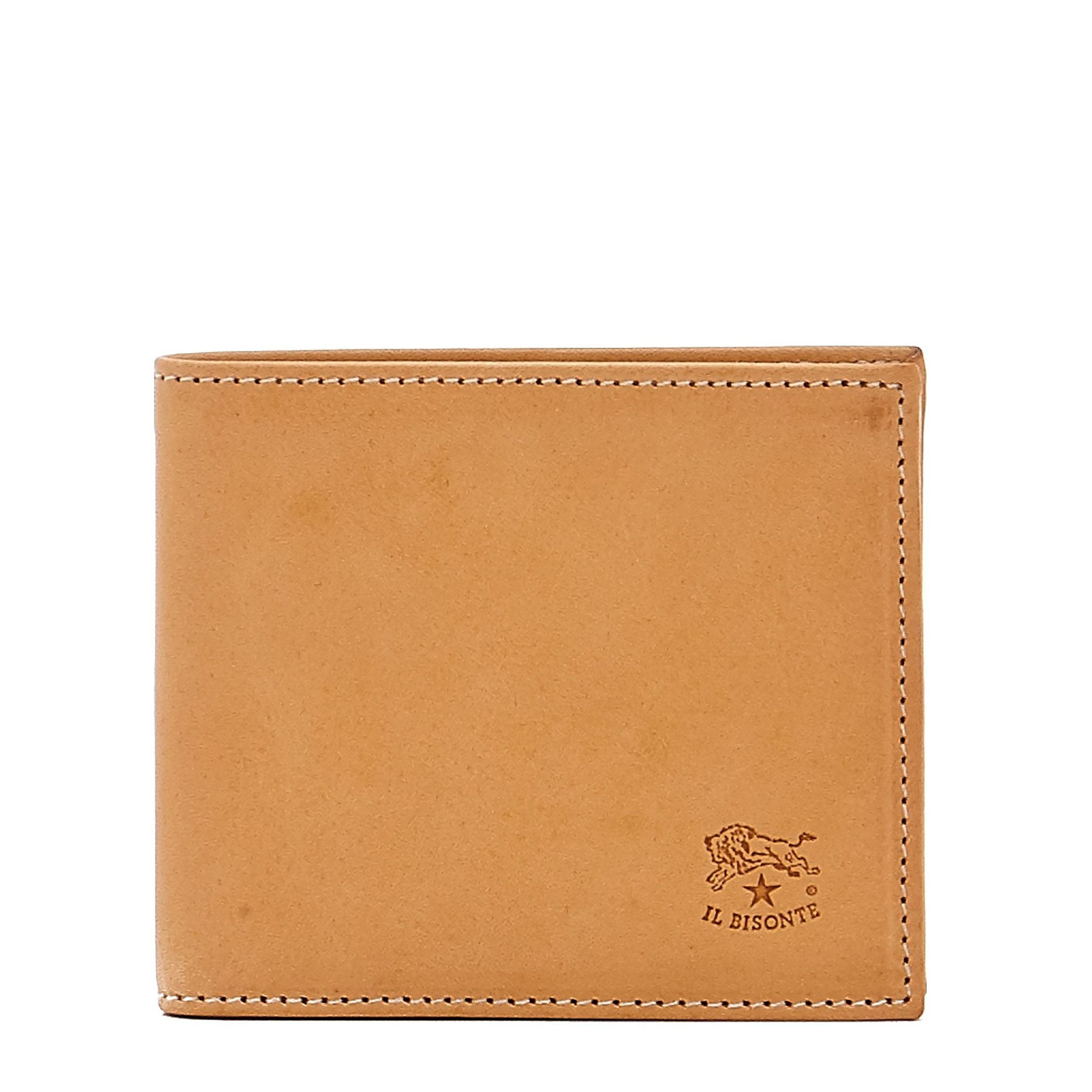 Feniglia | Men's bi-fold wallet in calf leather color natural