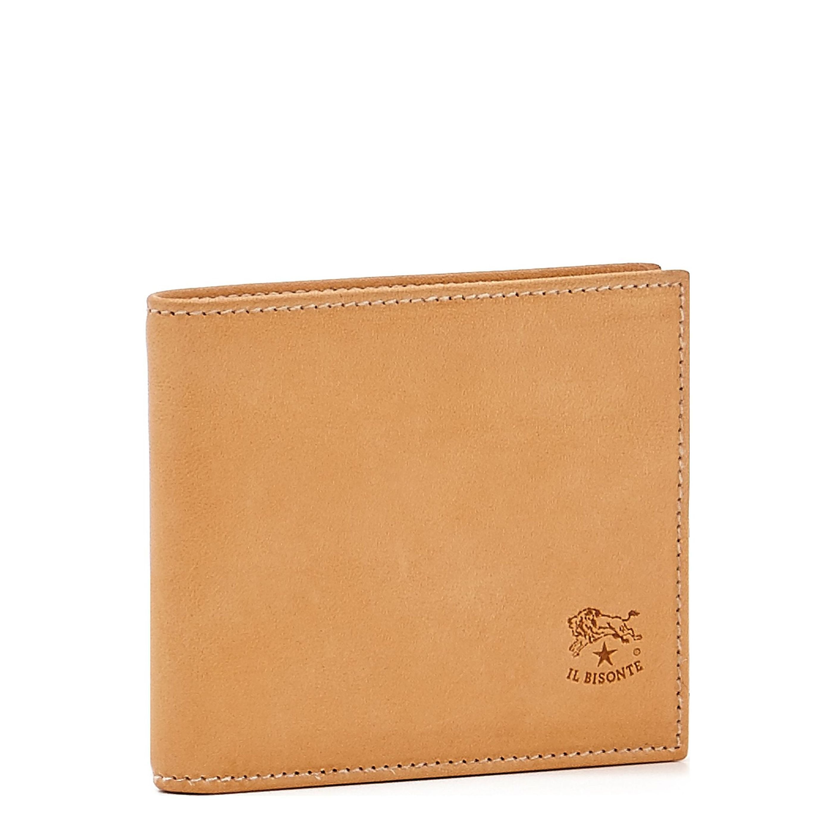 Feniglia | Men's bi-fold wallet in calf leather color natural