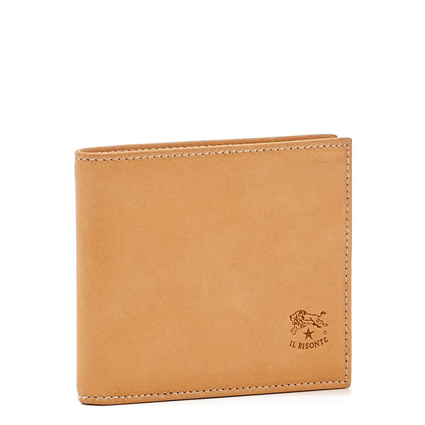 Feniglia | Men's Bi-Fold Wallet in Calf Leather color Natural
