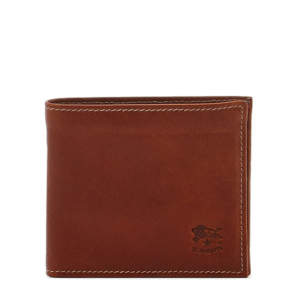 Portafoglio Uomo In Pelle URBAN FOREST Con Penna - Sabbia E Rosso - Contemporaneo E Compatto