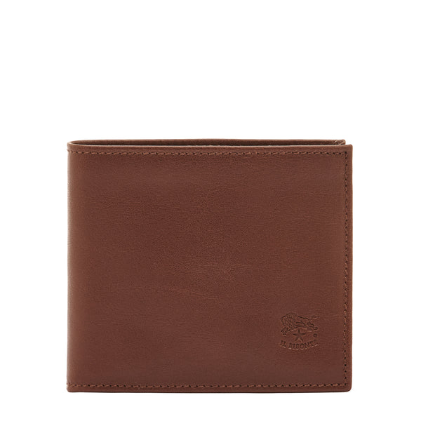 Men's bi-fold wallet in leather color arabica