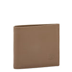 Men's bi-fold wallet in calf leather color light grey