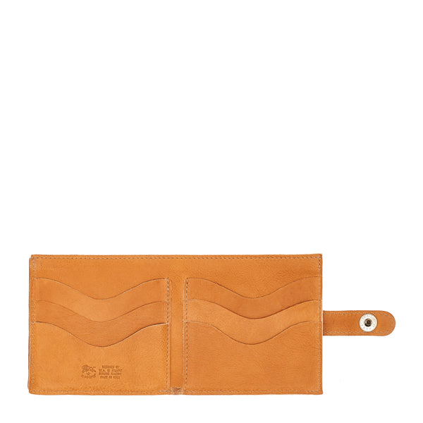 Men's Bi-Fold Wallet in Vintage Leather color Natural