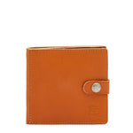 Men's bi-fold wallet in calf leather color caramel