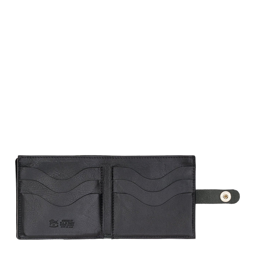 Men's bi-fold wallet in leather color black — 
interior detail view
 — 4 of 4