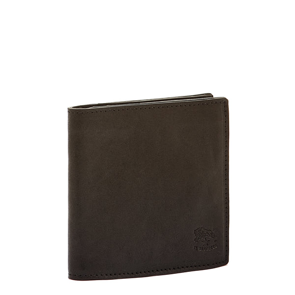 Galileo | Men's bi-fold wallet in vintage leather color black