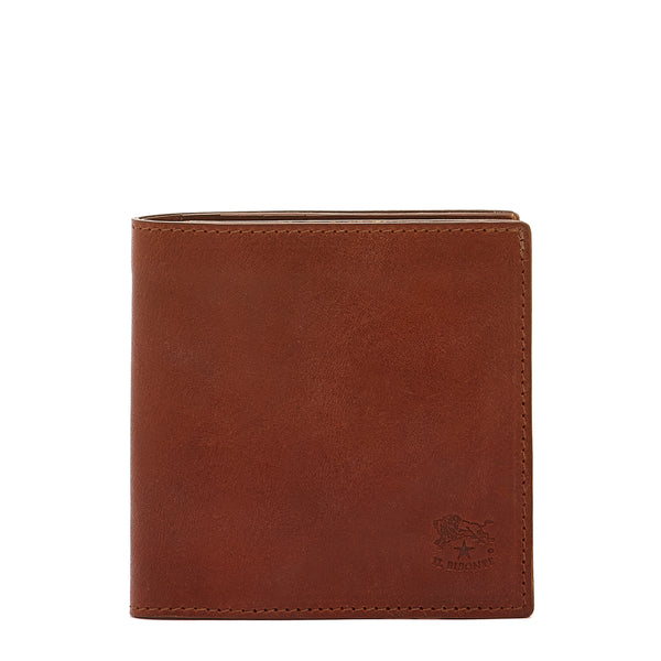 Galileo | Men's bi-fold wallet in vintage leather color sepia