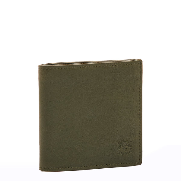 Galileo | Men's bi-fold wallet in vintage leather color forest