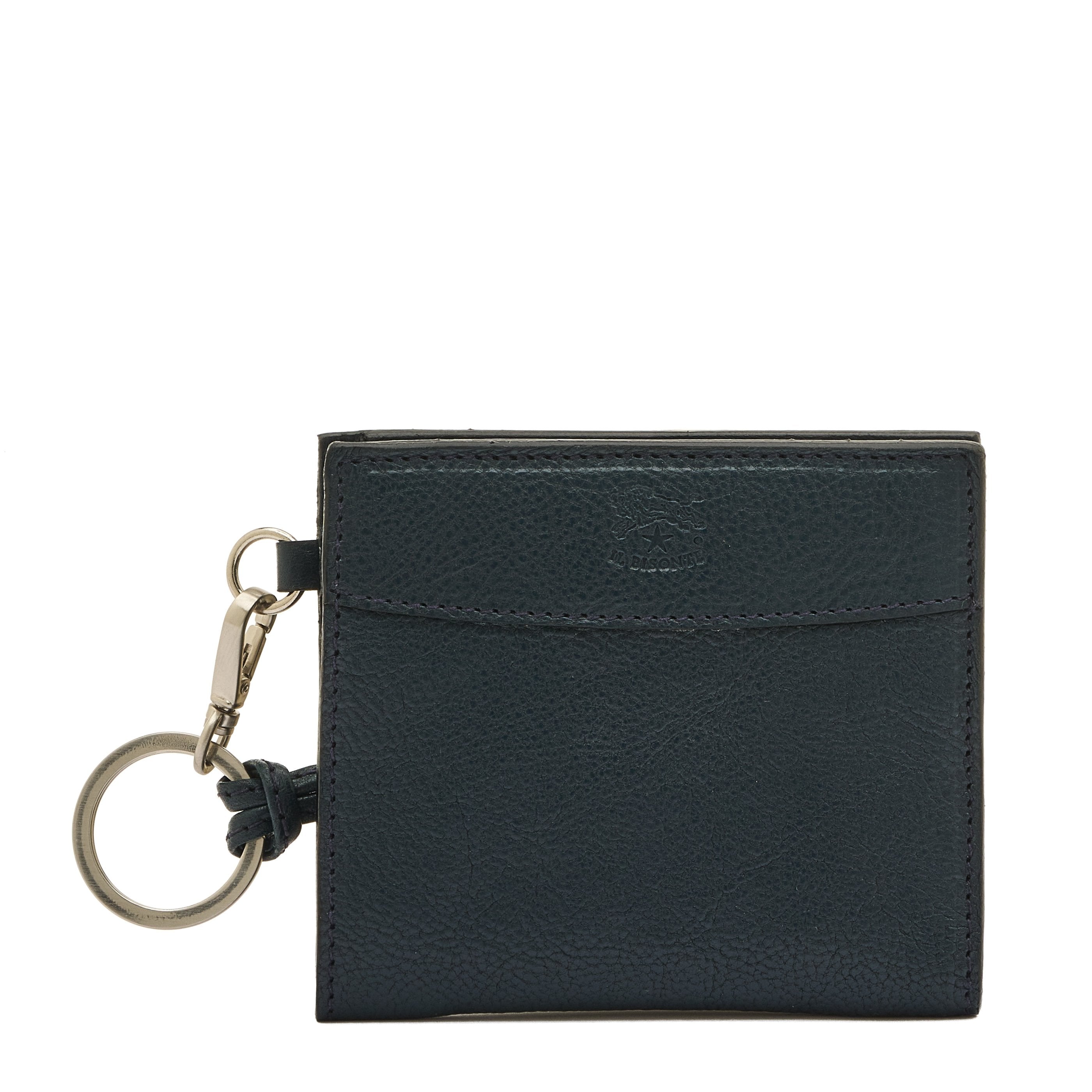 Archetipo | Men's bi-fold wallet in vintage leather color mezzanotte blue