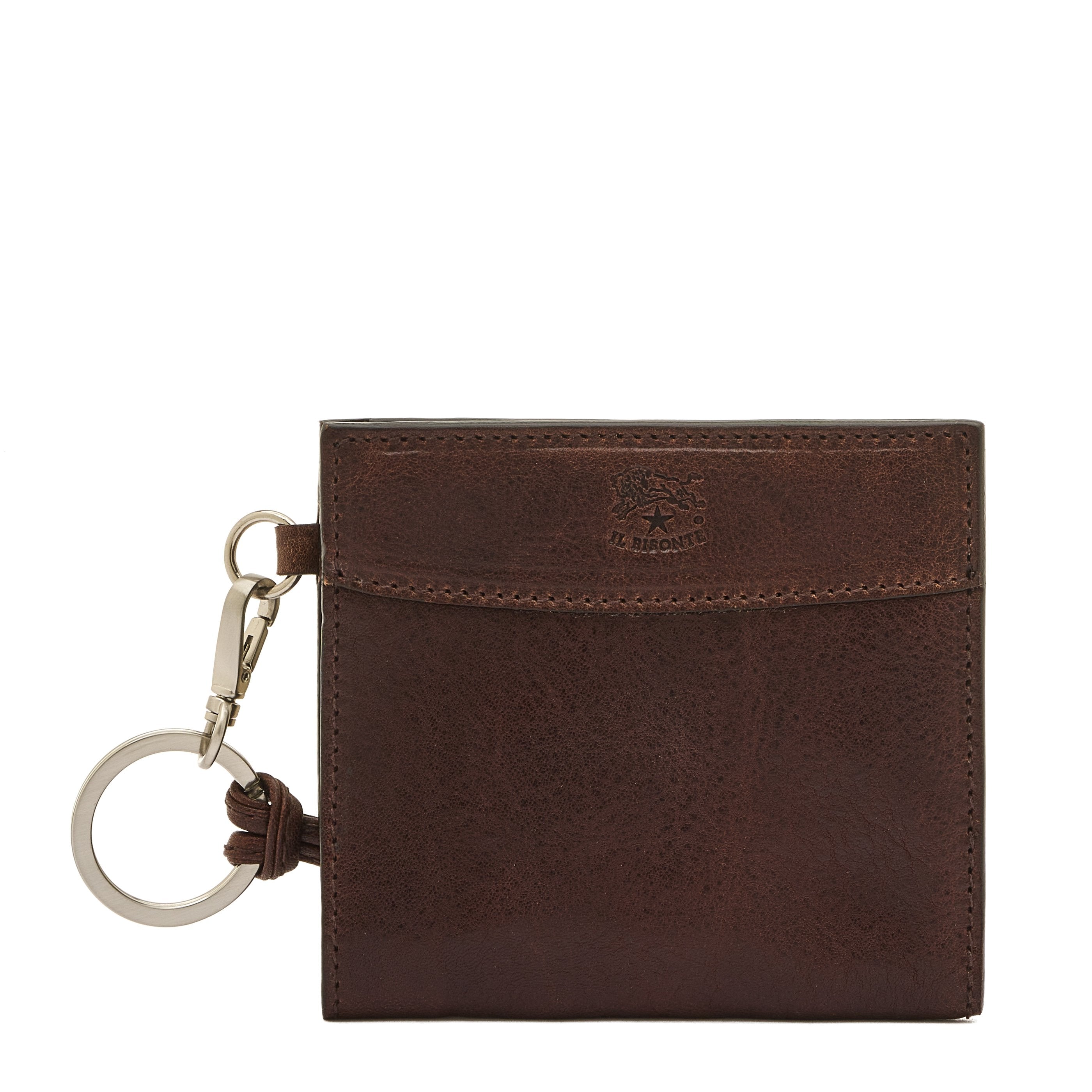 Portafoglio da uomo bi-fold in vera pelle marrone terracotta - Made in Portafoglio da uomo bi-fold in vera pelle marrone terracotta - Made in