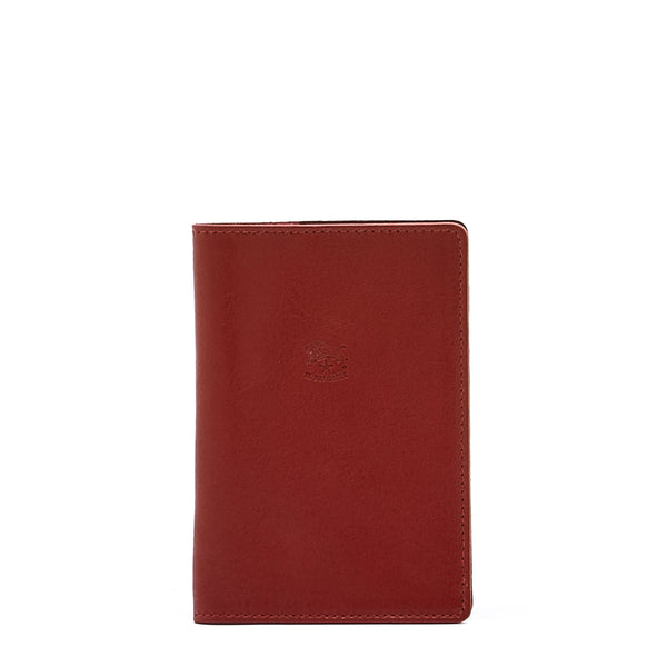 Case in calf leather color red