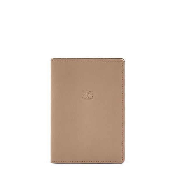 Porta Passaporto in pelle colore beige vasari