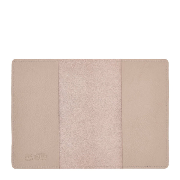 Porta Passaporto in pelle colore beige vasari