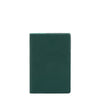 Porte passeport en cuir couleur vert oleandro
