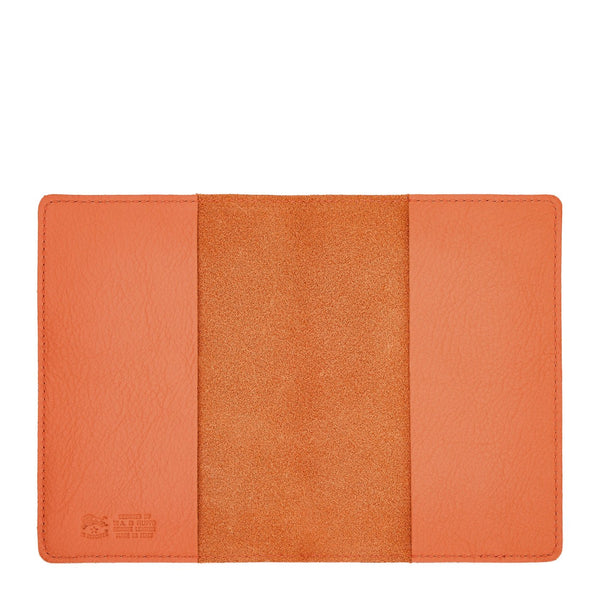 Porta Passaporto in pelle colore arancio pontormo