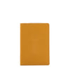 Porte passeport en cuir couleur jaune narciso