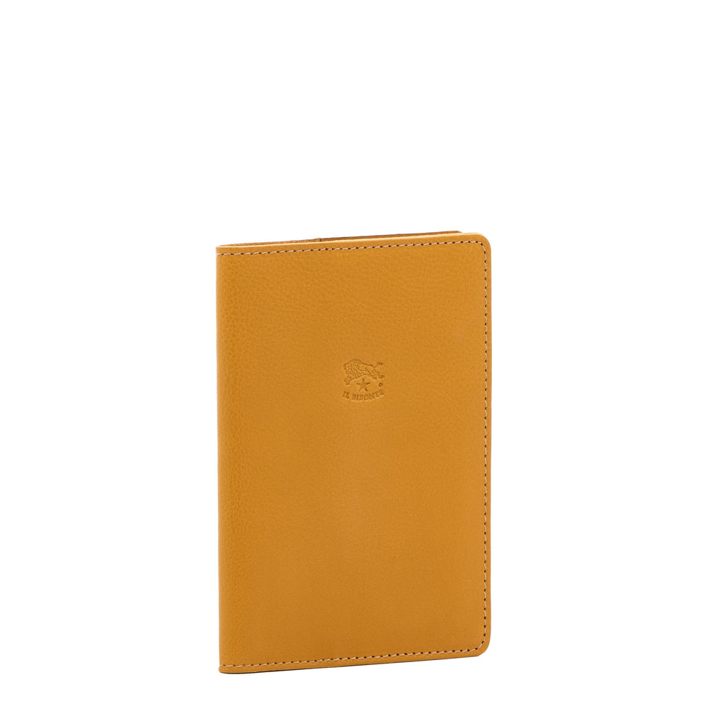 Porta Passaporto in pelle colore giallo narciso — 
side view
 — 2 of 3