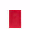 Passport holder in leather color bright red