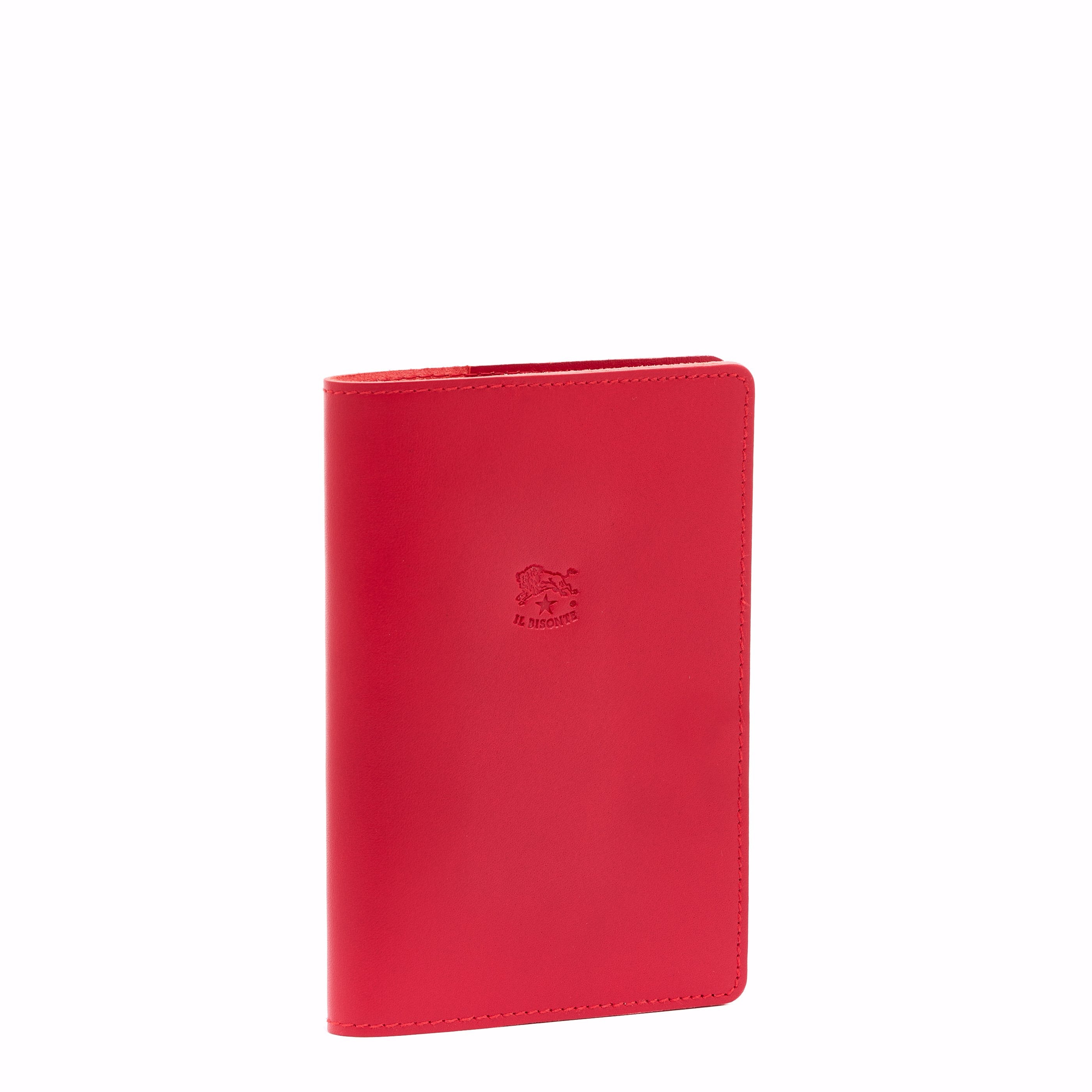 Passport holder in leather color bright red — 
side view
 — 2 of 3