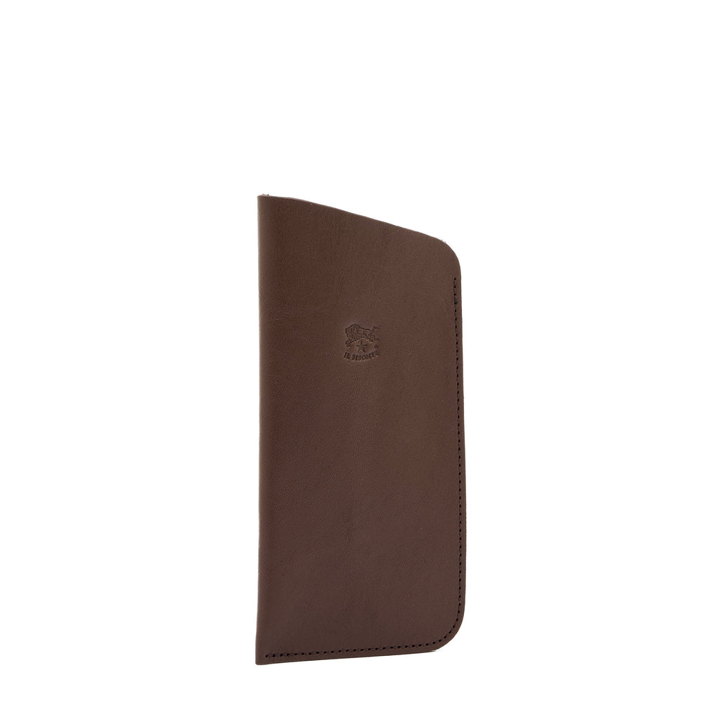 Custodia Occhiali in pelle colore marrone tabacco — 
side view
 — 2 of 3