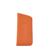 Glasses case in leather color orange pontormo