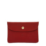 Case in calf leather color red
