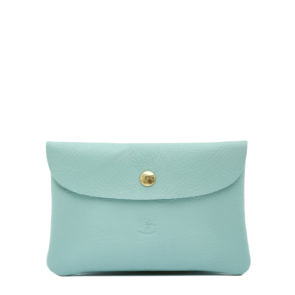 Custodia in pelle colore celeste botticelli