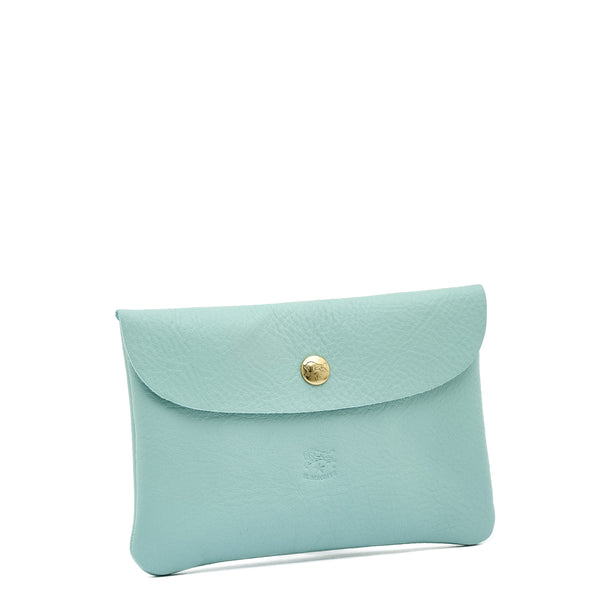 Custodia in pelle colore celeste botticelli