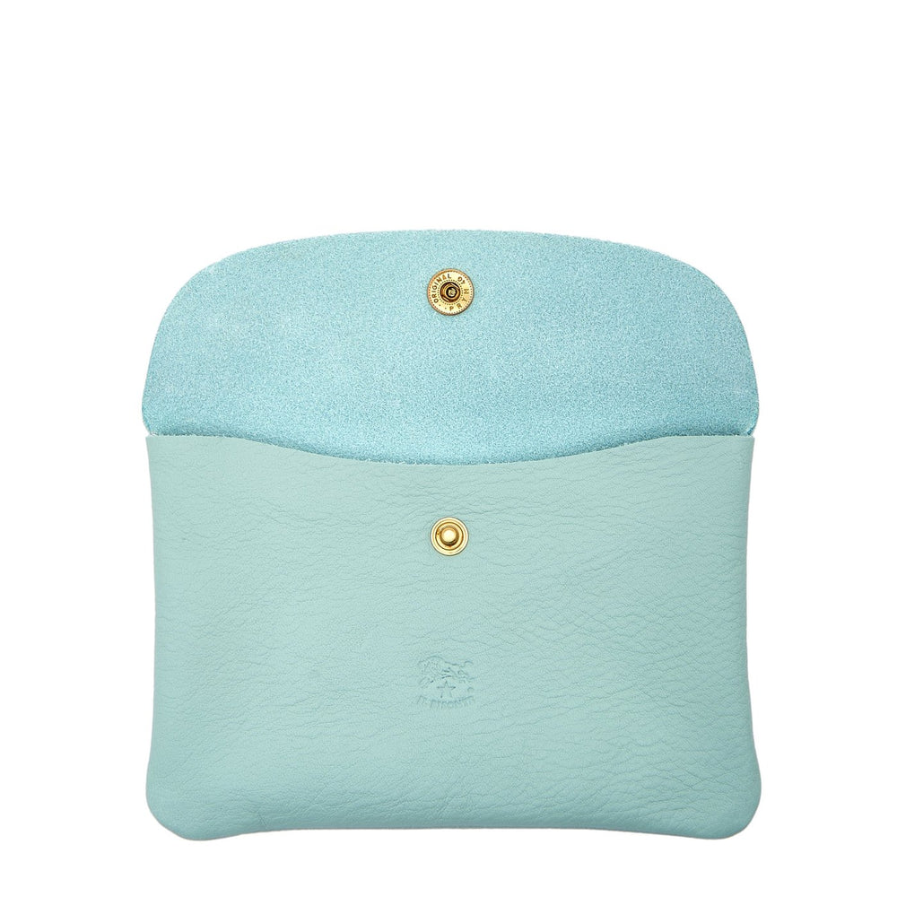 Custodia in pelle colore celeste botticelli