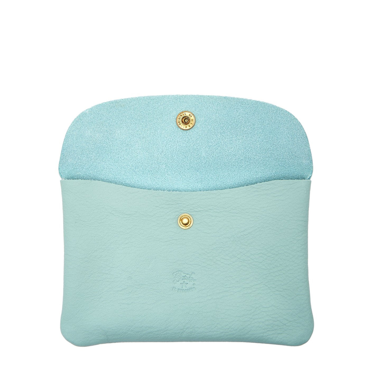 Custodia in pelle colore celeste botticelli