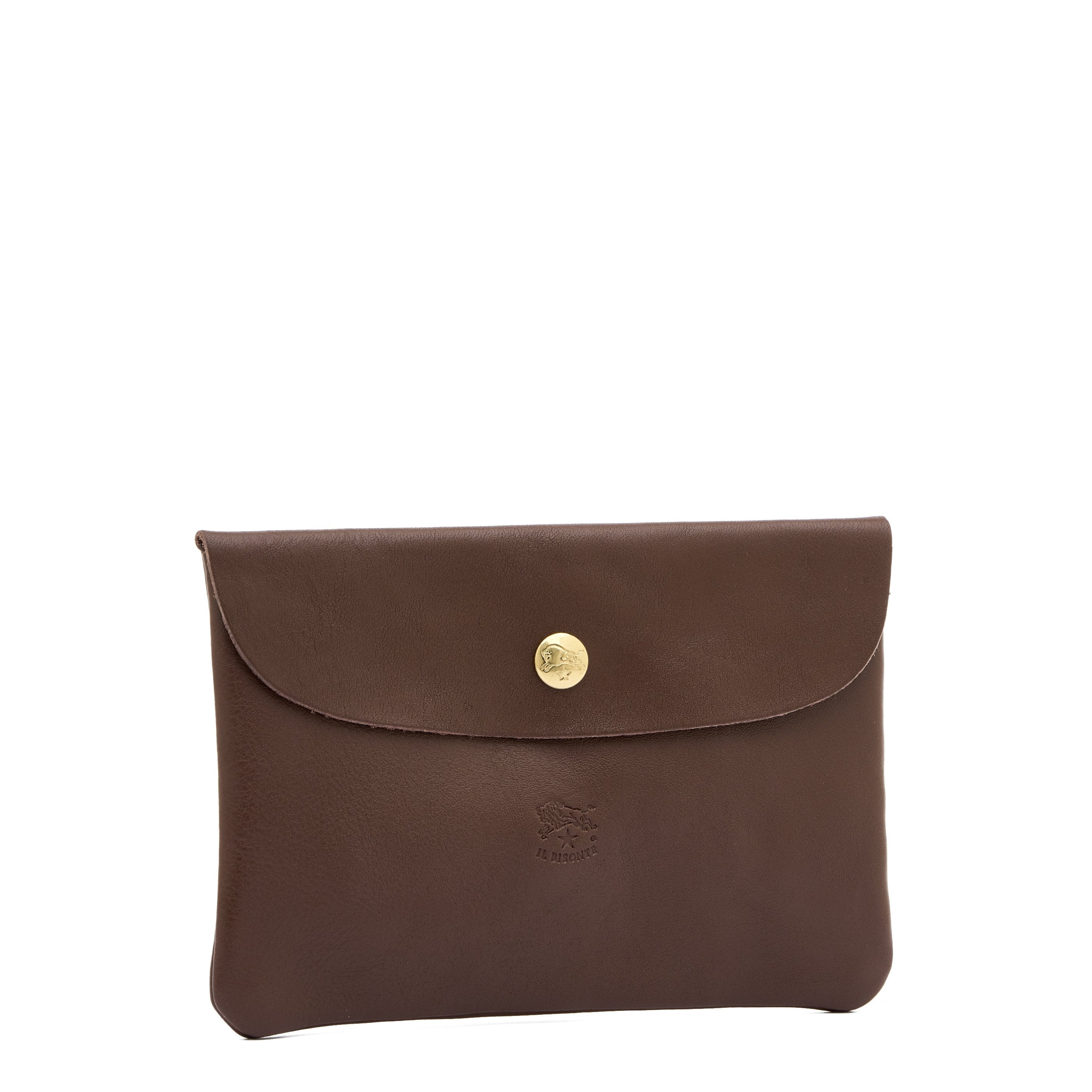 Bustina in pelle colore marrone tabacco — 
side view
 — 2 of 3