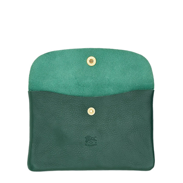 Case  in leather color green oleandro