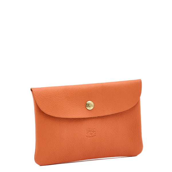 Custodia in pelle colore arancio pontormo