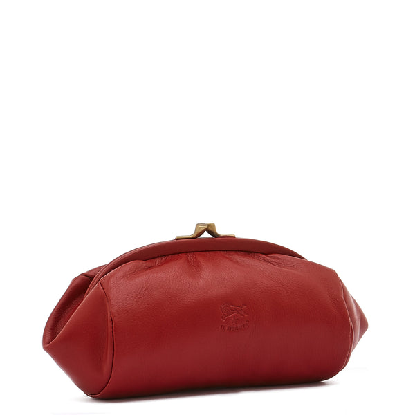 Women's case in calf leather color red