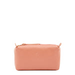 Women's case in leather color grapefruit