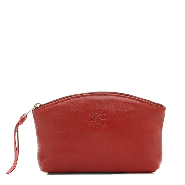 Women's case in calf leather color red
