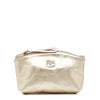 Women's case in metallic leather color metallic platinum