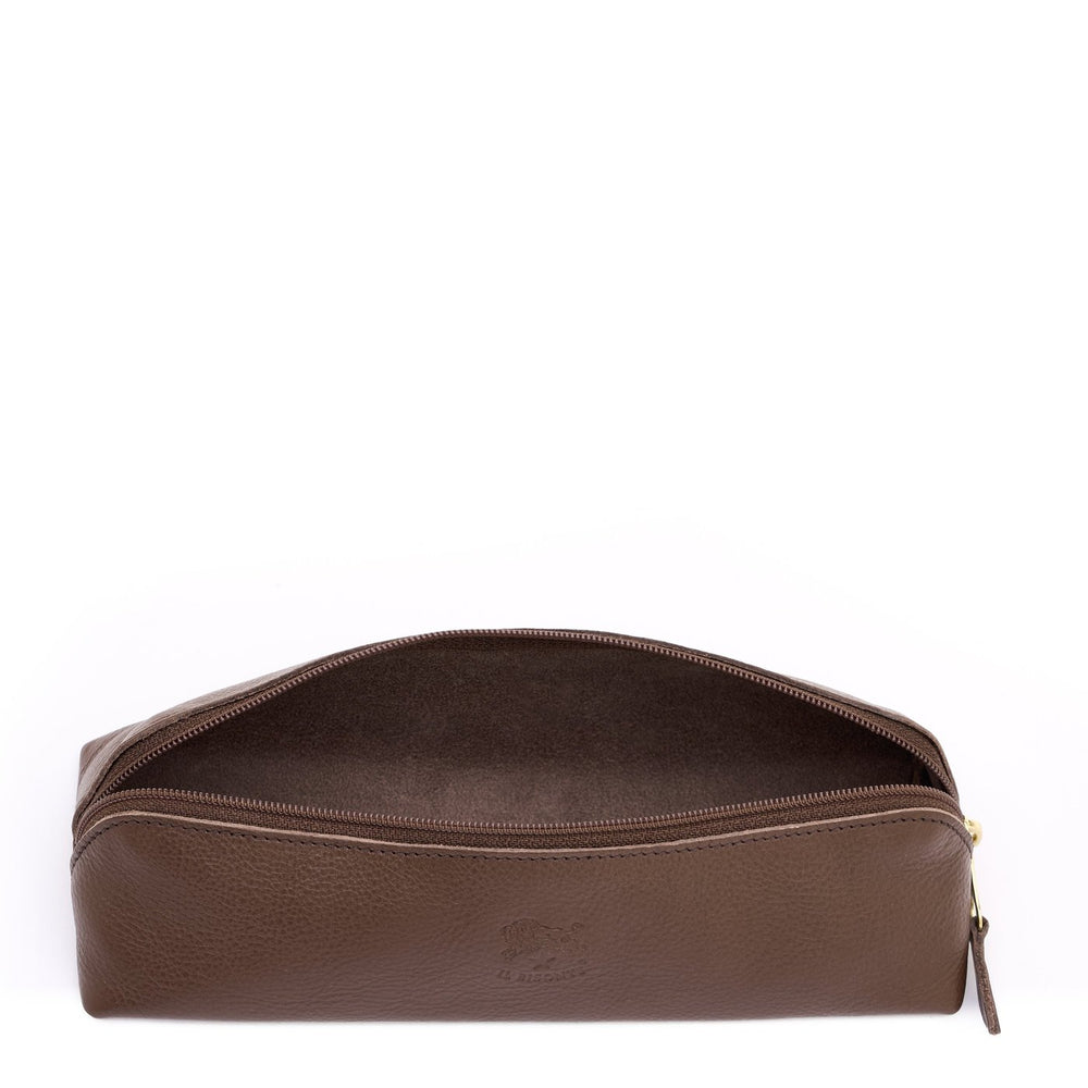 Trousse pour femme en cuir couleur marron tabacco — 
interior detail view
 — 3 of 3