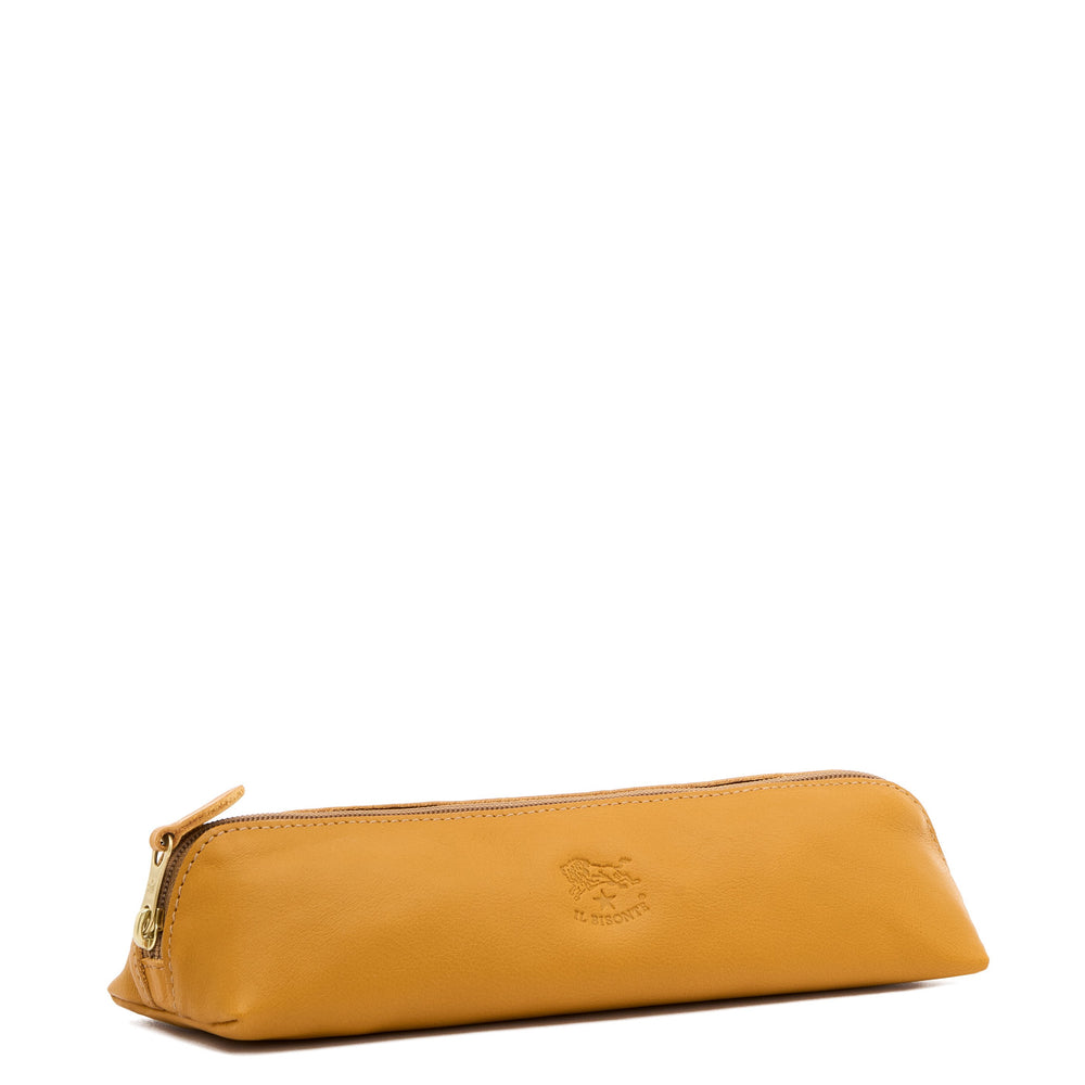 Astuccio da donna in pelle colore giallo narciso — 
side view
 — 2 of 3